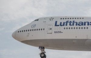 Lufthansa am Flughafen Mauritius