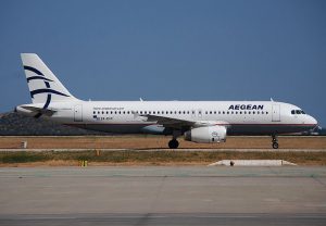 Aegean Airlines am Flughafen Rhodos